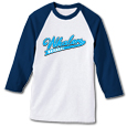 Whalers Youth Digitally Printed 3/4 sleeve Baseball T-shirt