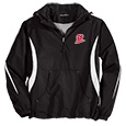 Red Tails 1/2 Zip Hooded Pullover Jacket