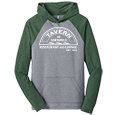 Men's Raglan Hoodie - Front Heat Press Decoration
