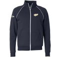 Full-Zip Fleece Cadet Collar Jacket with Piping