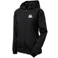 Ladies Hooded Warm-up Jacket - Embroidery Decoration 