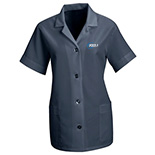 Ladies' Loose Fit Short Sleeve Button Smock