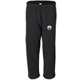 Youth Open Bottom Sweatpants - Embroidered Design