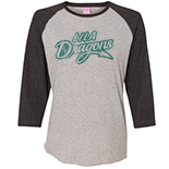 Ladies' Fine Jersey 3/4 Sleeve Baseball T-Shirt