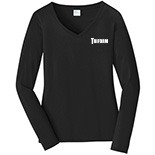 Ladies Long Sleeve Fan Favorite V-neck Tee - 
Triform Logo