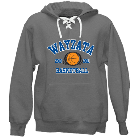 IDST School Identity - Wayzata Girls Basketball Association - Hockey Lace Hooded Sweatshirt